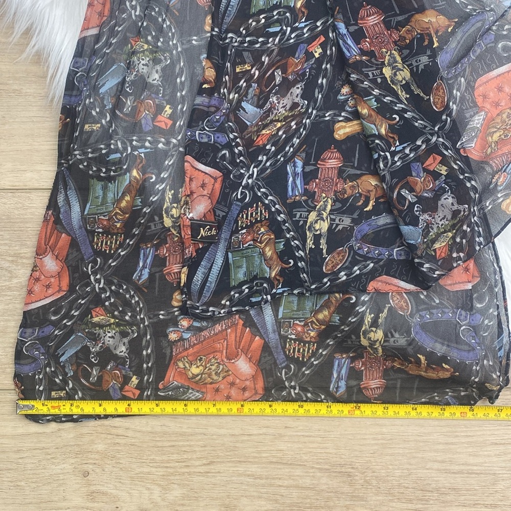 Vintage Nick &‎ Nora NY Dog Scarf Equestrian Alternative Novelty Chains - Picture 8 of 9